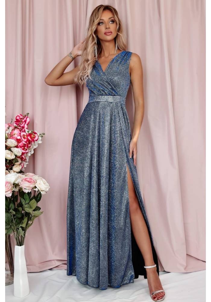 020011. AGATA LUX DISCO srebrno - niebieski