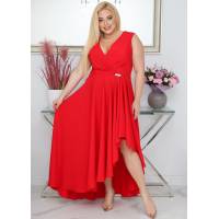 02081A. ELIF gładka CZERWONY Plus size