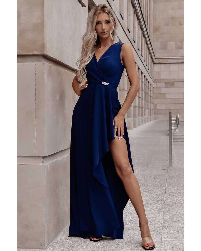 02081. ELIF gładka GRANATOWY